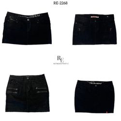 Y2K Black Denim Mini Jeans (RE-2268)