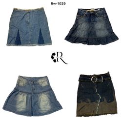 Y2K Britney Era Denim Midi Skirts (RW-1029)