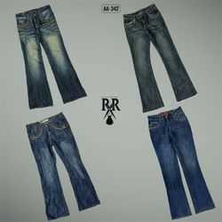 Y2K IT Girl Unique Mix Denim Jeans (AA-342)