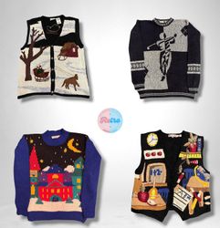 Y2K Statement Knits/Heavily Embroidered Vintage Sw..