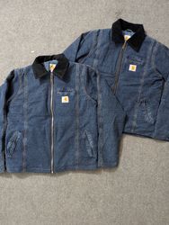 Vintage Carhartt Denim Stone Washed Detroit Dunkel..