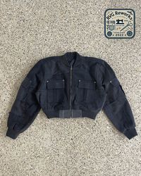 Upcycled Denim Bomber Jacket