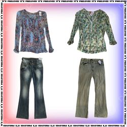 Retro in Y2K Style- Tops and Jeans Mix (SS-1459)