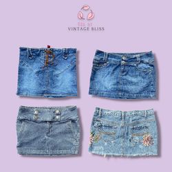 Jupes micro mini en denim Y2K