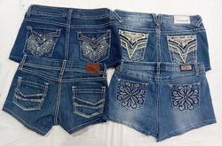 IQ0937 Y2K Style Retro Upcycle Edit Shorts
