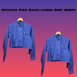 Upcycle Ralph Lauren cropped shirts