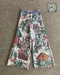Pantalons en tapisserie recyclés