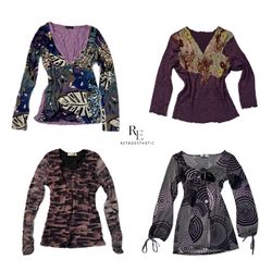 Tops à manches longues Y2K Grunge Vibe (RE-2284)