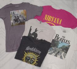 CRZ0255 Vintage Retro Music Print T-Shirt Bundle
