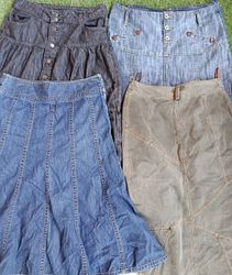 Y2K Denim Long Skirts (2543)