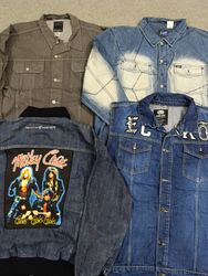 HD1196 Men Oversized Designer Denim Jackets Bundle