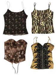 Y2k Fall love ! Hauts marron : TT-021