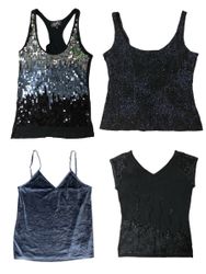 Y2k Aqua party tops ! TT-022