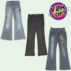Y2K All American Denim Flared Jeans