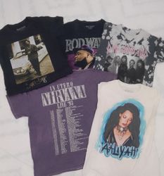 CRZ0262 Vintage Rock & Roll Grafik T-Shirt Bundle