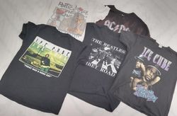 CRZ0269 Vintage Thrifted Music Print T-Shirt Bundl..