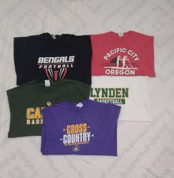 CRZ0274 Vintage Retro Sports Graphic T-Shirt Bundl..