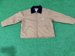 Giacca Detroit beige Carhartt in stile rework