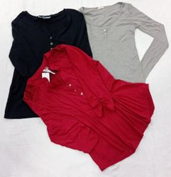 IQ0939 Y2K  Millennium Henley Revival Tops