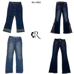 Y2L Unique Denim Flared Jeans (RW-1052)