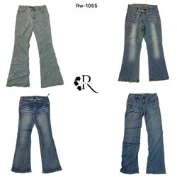 Y2K Unique Flare Denim Jeans (RW-1055)