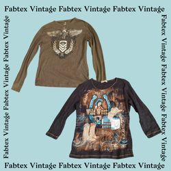 (FV-202) Y2K Grange Long Sleeve Baby Tees