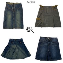Y2K IT Girl Denim midi Skirts (RW-1056)