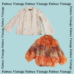 (FV-201) Y2K Faux Fur Coats - Vintage Fluffy Jacke..
