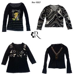 Y2K Black Full Sleeve Tops (RW-1057)