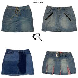 Y2K Brithny Era Denim Mini Skirt (Rw-1064)