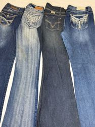 Y2K Embellished Flare Jeans | V-T113