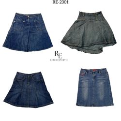 Y2K Denim Mini Skirts (RE-2301)