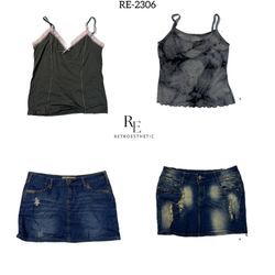 Y2K Mix and Match Skirt and Tops (Re-2306)