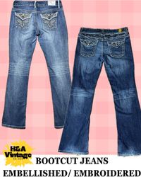Y2K EMBROIDERED OR EMBELLISHED BOOTCUT JEANS