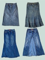 Gonna Maxi in Denim Vintage Y2K(TS:1175)
