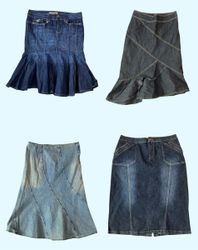 Gonna di jeans lunga in denim anni '90 / 00 (TS:11..