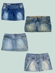 Collezione di Mini Gonne in Denim Vintage (TS:1178..