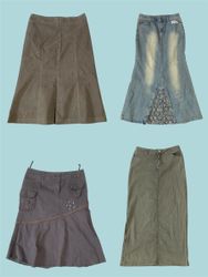Gonne maxi in denim Y2K (TS:1179)