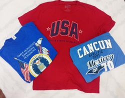 CRZ0326 Vintage State Print T-Shirt
