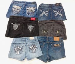 IQ0946  Y2K ReVibe Upcycled Shorts
