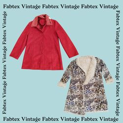 (FV-136) Jaquetas de Shearling de Suede Retro Y2K ..