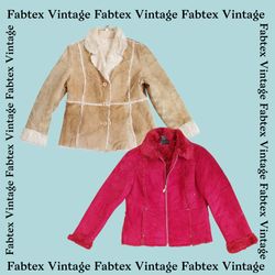 (FV-137) Mistura de Jaquetas de Shearling e Camurç..