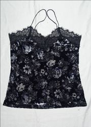 SK#67, Royal Velvet Lace Strappy Top