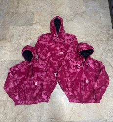 rework style tie dye carhartt pink jackets