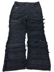 Upcycled Reaper Baggy Black Denim jeans