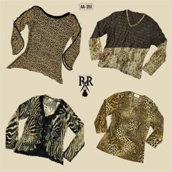 Y2K The Animal Print Full Sleeve Tops (AA-351)