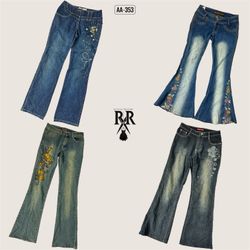 Y2K Britney Era Unique Mix Denim Jeans (AA-353)