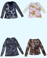Y2K Grunge Floral Long Sleeve Top (TS:1224)