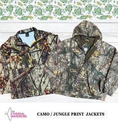 Jaquetas com estampa camuflada / estampa de selva