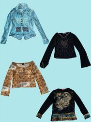 Y2K European Mesh Tops Mix(TS:1222)